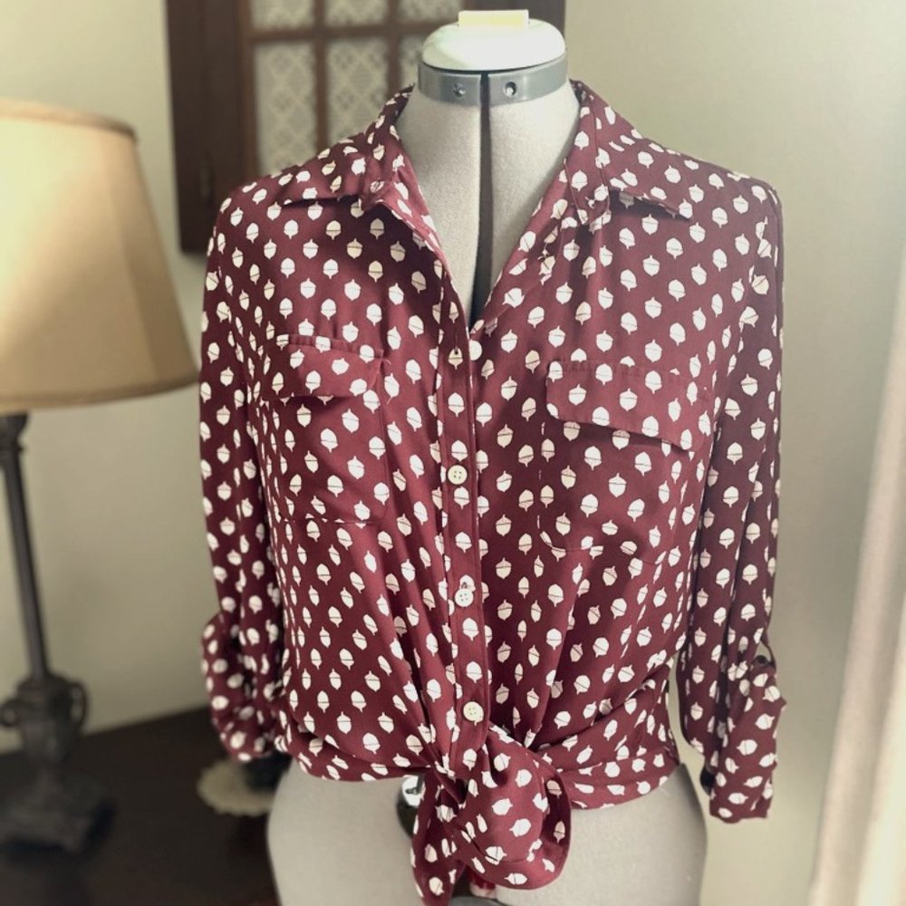 LOFT Button Down Blouse/Top